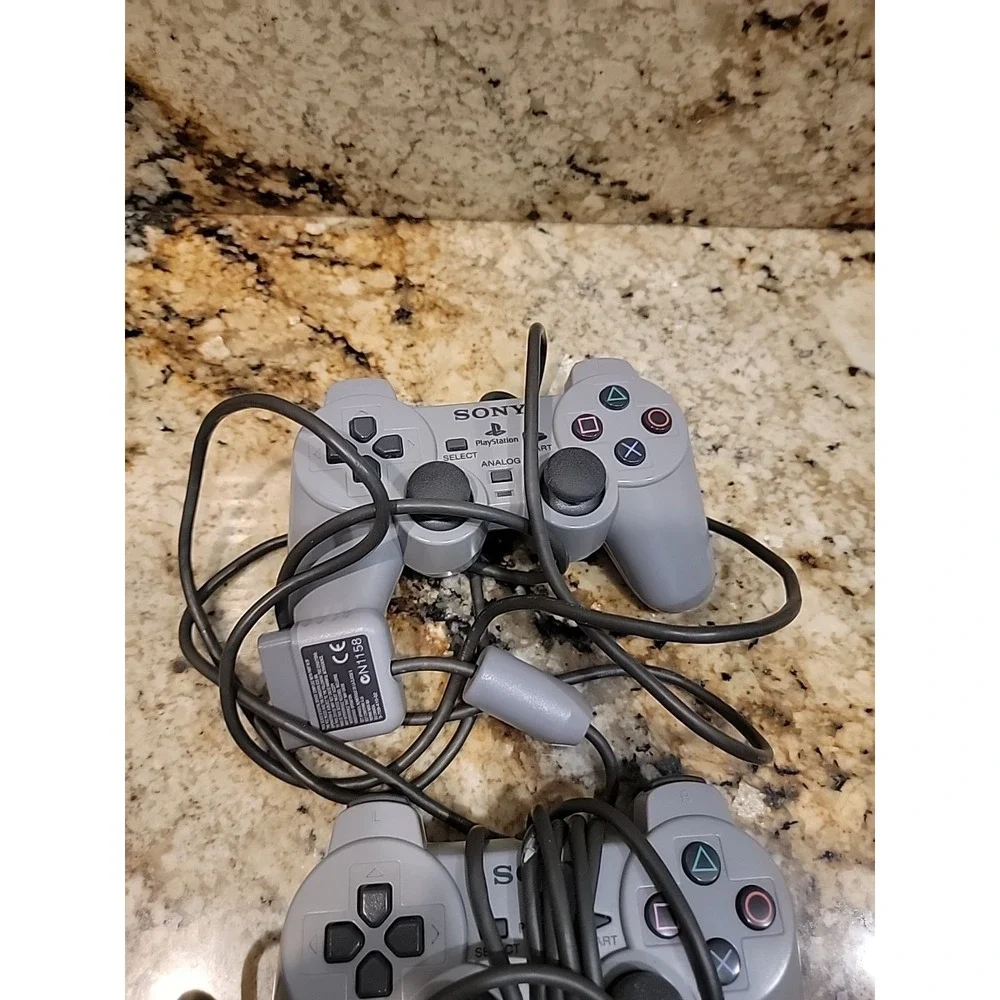 Sony PlayStation 1 PS1 Game Console Bundle Tested & Working with/ 2 Controllers